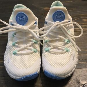 Nike White and Blue Athletic Shoes